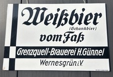 Emailschild Grenzquell Brauerei