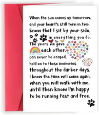 Dog Loss Card for Dog Owner, Pet Sympathy Card, Pet Memorial Gifts, Doggy Rememb