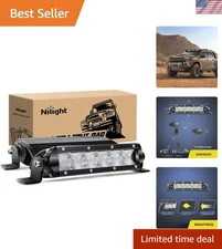 Durable 2PCS 7Inch LED Light Bar with Adjustable Mounts for Jeep Enthusiasts