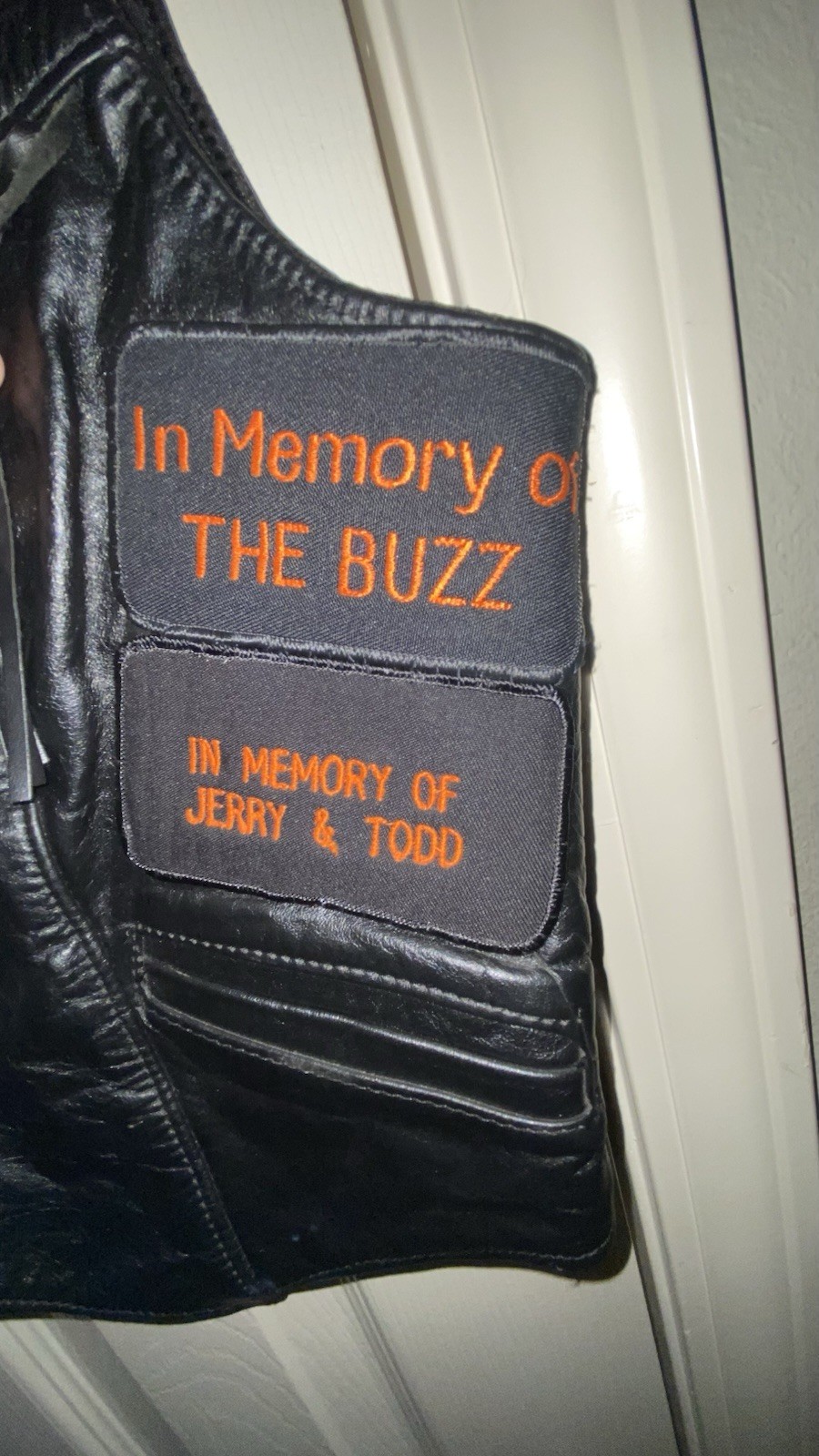 Leather Harley Vest Medium Pouches Pins