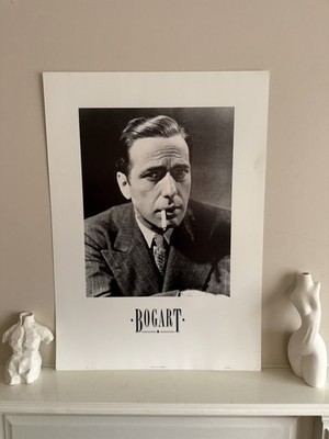 HUMPHREY BOGART, SELTENER AUTHENTISCHER KUNSTDRUCK 80er Jahre