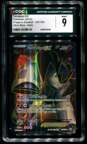 CGC 9 Terrakion Full Art Holo Dragons Exalted B&W 2012 Pokemon Card #121
