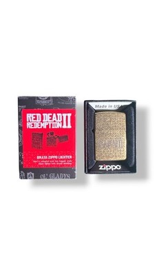 Official Red Dead Redemption II Antique Brass Zippo Lighter from 2018.