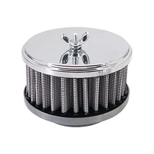 Carburetor Chrome Air Cleaner Filter 4x2" w/  2 5/8" or 2 5/16" Neck Diameter Wa