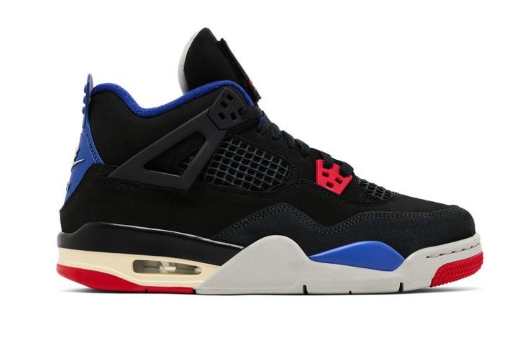 Air Jordan 4 Retro OG (GS) Black/Fire Red-Deep Royal Blue IB4171