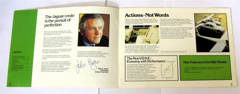 JAGUAR + DAIMLER Saloons Car Sales Brochure 1982 Models XJ12 XJ6 Double Six++ - Image 2 of 4