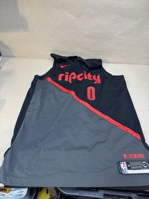 Nike Authentic Damian Lillard #0 Portland Trail Blazers Rip City Jersey Size 48