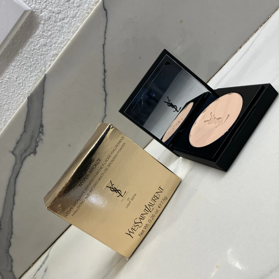 YVES SAINT LAURENT ALL HOURS HYPER BRONZE POWDER LIGHT SEPIA 01 BRAND NEW 🤩✨ - Image 2 of 4