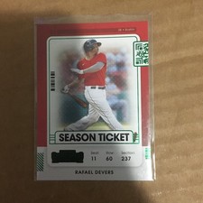 2021 Panini Contenders Green Parallel #6 Rafael Devers - Boston Red Sox