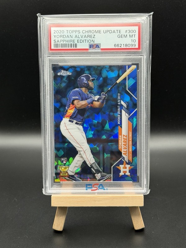 2020 Topps Chrome Update Sapphire Yordan Alvarez Rookie Card PSA 10 #300 Astros