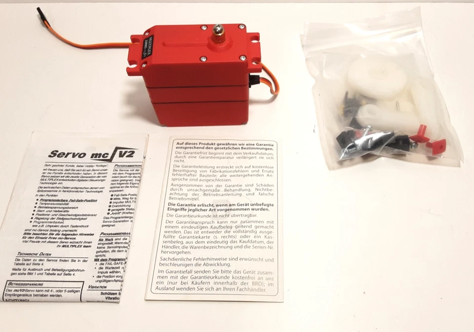 Servo Multiplex JUMBO mc V2 Nuevo Antiguo Stock 65177 Brazos y Tornillos Extra 1/4, 1/5 Foto 2 de 4