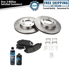 Front Premium Metallic Brake Pad & Rotor Kit w/Chemicals for Integra Prelude