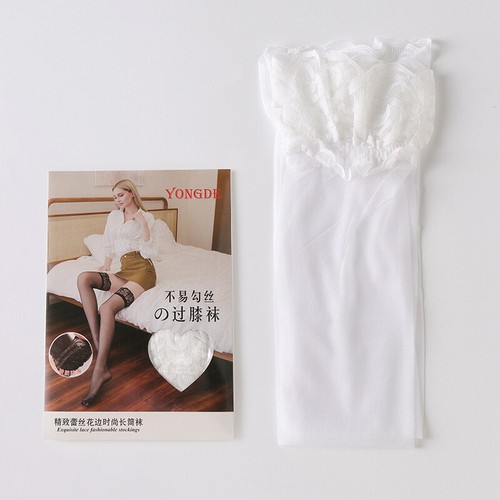 Calze Autoreggenti A Rete Velate Alte Con Pizzo Da Donna - Calze Sexy++ - Zdjęcie 16 z 24