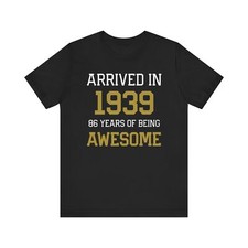 Funny 86th Birthday Shirt   Made in 1939   Vintage Graphic Tee   Unisex Fit