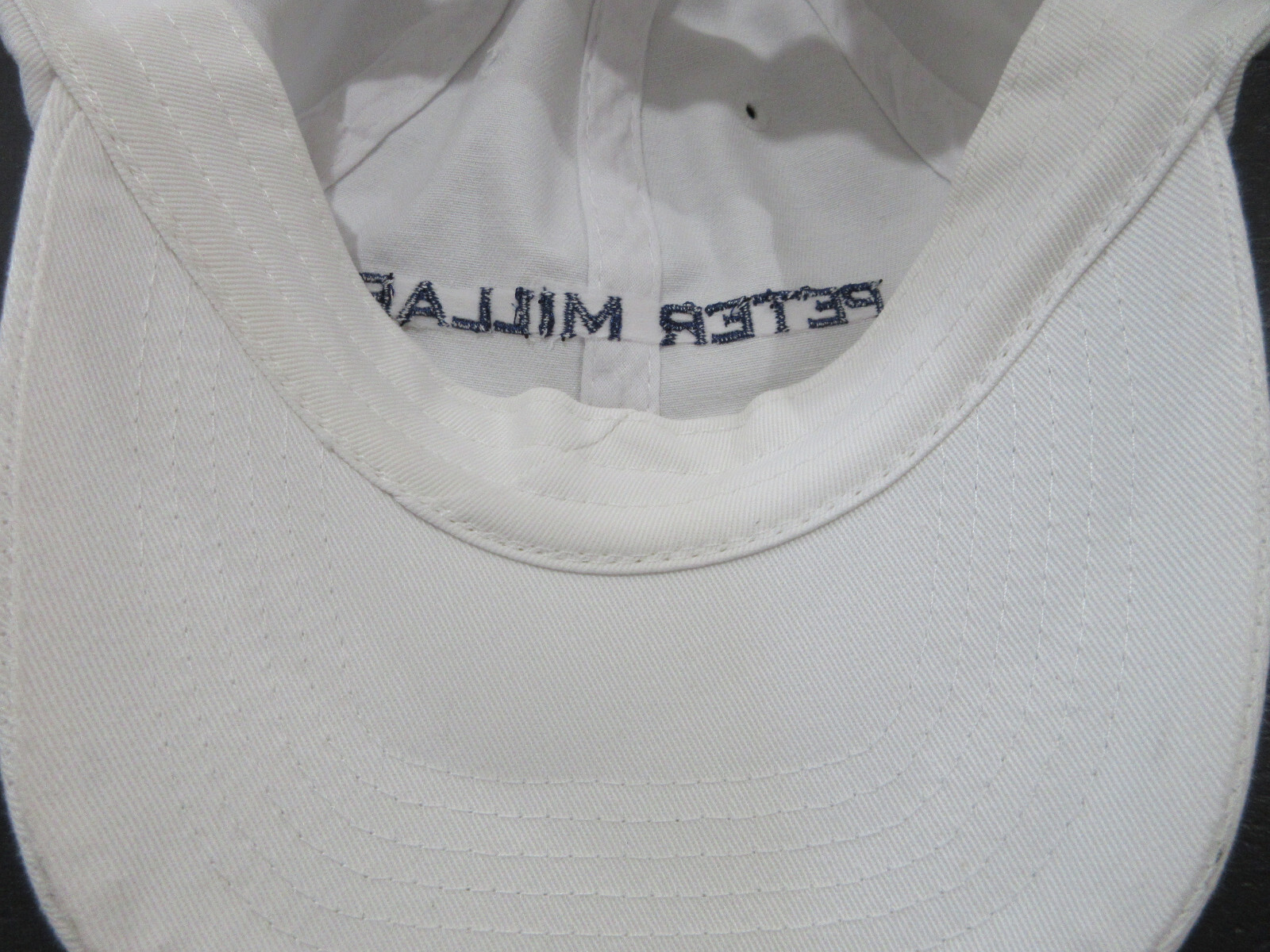 Peter Millar Hat Cap Strap Back White Blue Spell … - image 7