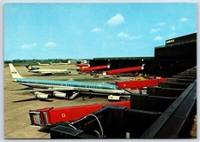 Aviation Postcard Hanover Langenhagen Airport KLM & Lufthansa Airliners FI.30