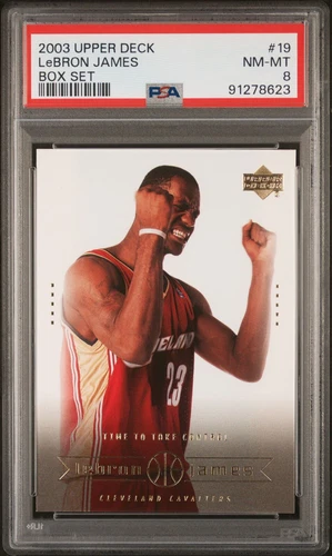 2003 Upper Deck LeBron James Box Set Rookie Card RC #19 PSA 8 Cavaliers (23)