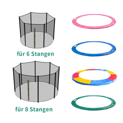 HomeMiYN Gartentrampolin 183-366cm Mit Sicherheitsnetz - UV-beständig, Wasserdicht