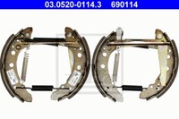 ATE Original 2 Bremstrommeln Bremsbackensatz Topkit Vormontiert (1420-52157)