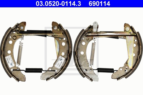 ATE Original 2 Bremstrommeln Bremsbackensatz Topkit Vormontiert (1420-52157)-image