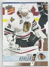 2017-18 Upper Deck CHL #188 Cole Kehler (goalie) 