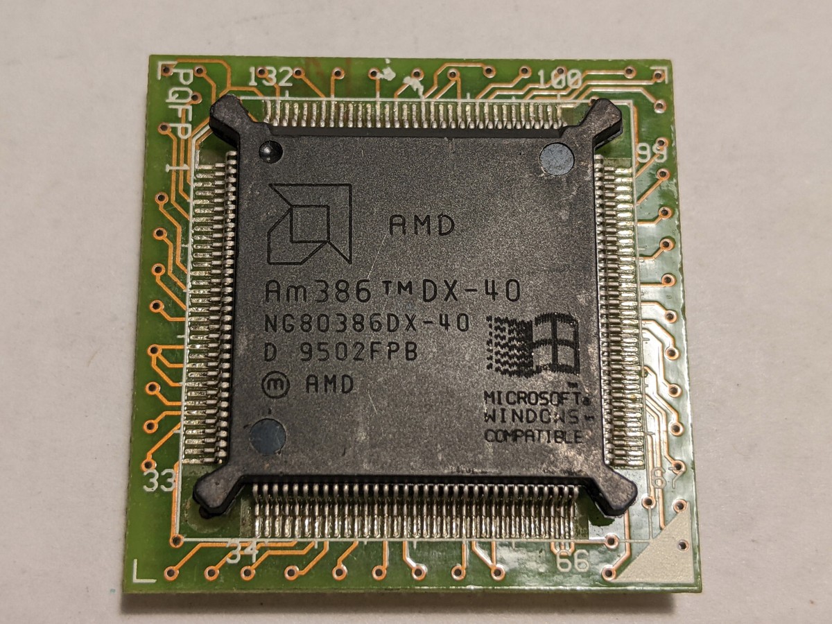 AMD Am386 DX-40 Mhz (NG80386DX-40) Processor on PGA Adapter | eBay