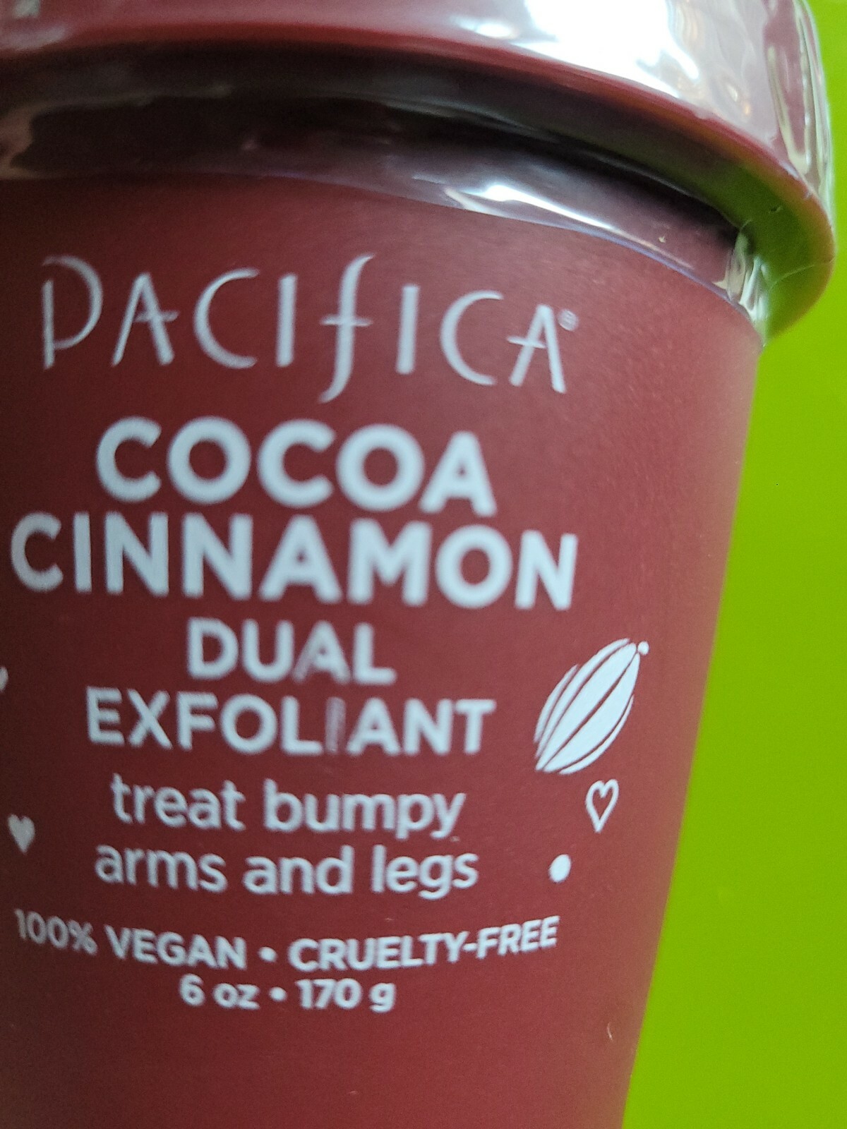 Pacifica Cocoa Cinnamon Dual Exfoliant Body (6 oz) Treats Bumpy Arms