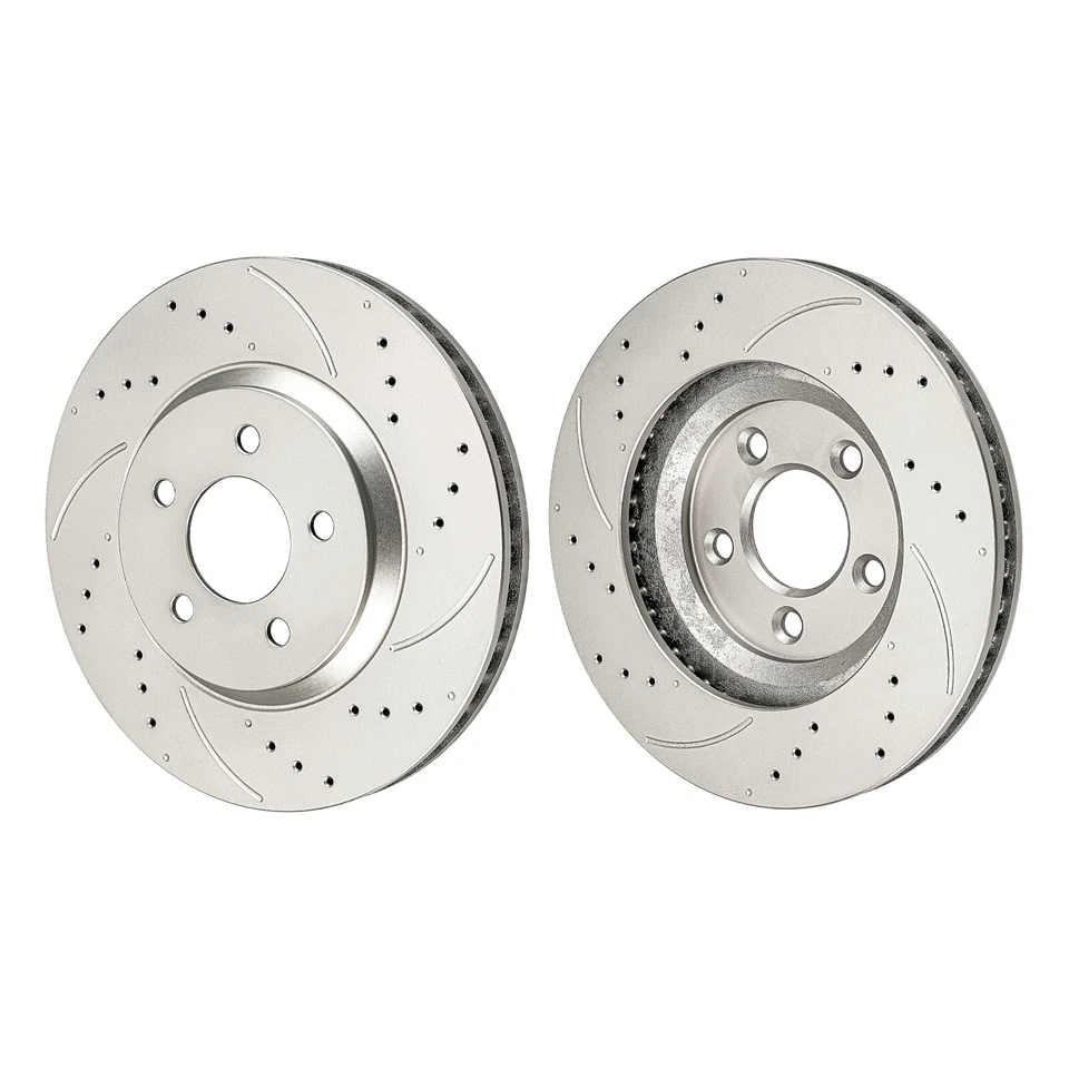 Rotores de disco perforados delanteros + pastillas de freno para Ford Mustang 05-2010 54134 D1081 Foto 4 de 4