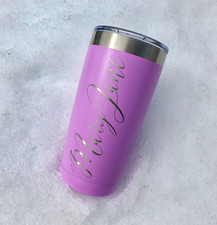 Personalized Name 20oz Tumbler  Laser Engraved  Select A Color  Pick A Font