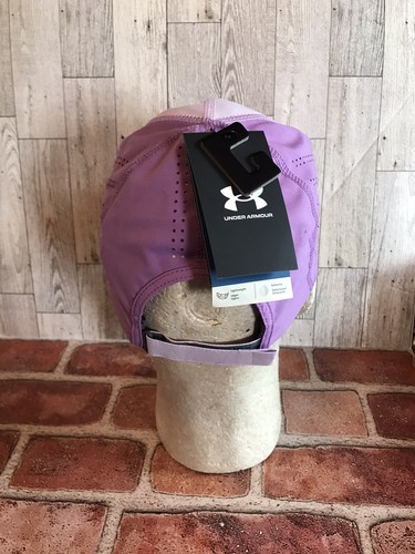 Under Armour Womens Running Hat Lightweight Breathable Strapback Lavender Cap - Picture 4 of 8