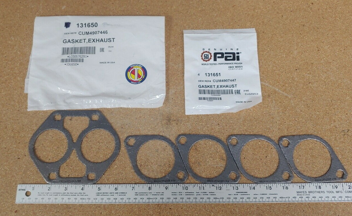 XXVlll様 Exhaust Manifold Gasket Kit for a Cummins ISX. PAI Ref. # 4907446