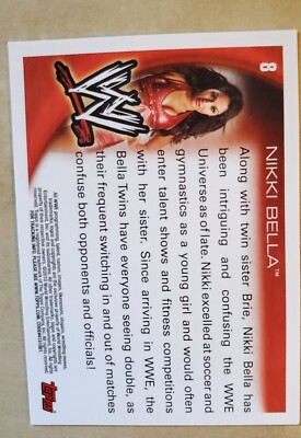 2010 Topps WWE Nikki Bella #8 Monday Night Raw The Bella