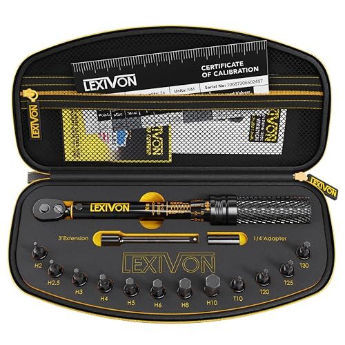 LEXIVON 1/4'' Torque Wrench Set 2-26 Nm | Il Regalo Ideale per Ciclisti