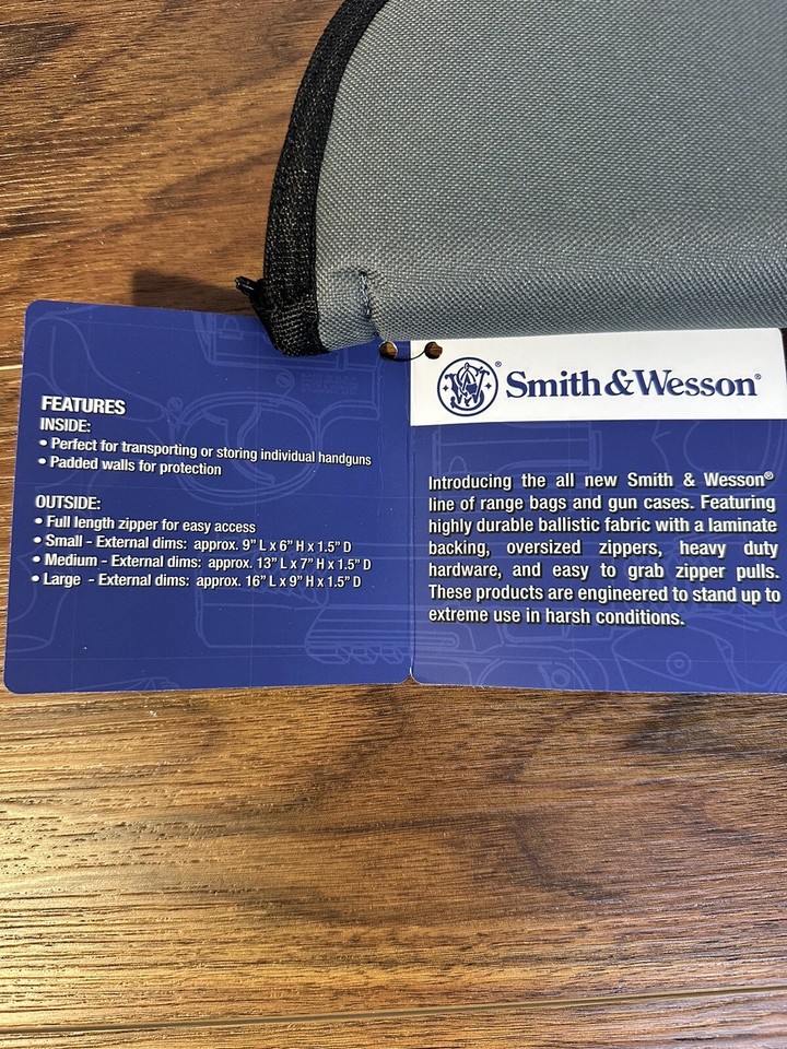 Smith & Wesson Defender Handgun Case Medium, Gray & Black 110019 eBay