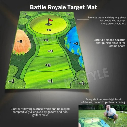 The Indoor Casual Golf Game Set Golf Putting Royale Golf Game Golf Hitting Mats - Picture 3 of 10