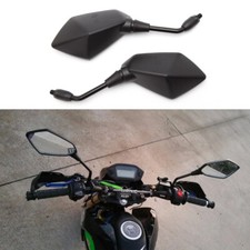 Black Motorcycle Rear View Side Mirrors 10mm For 2014-2019 Honda Grom 125 MSX125