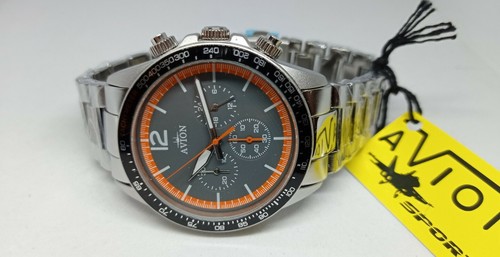 OROLOGIO UOMO AVIATORE CHRONO,AVION SPORT ALLUMINIO E ACCIAIO,QUADRANTE  GRIGIO | eBay