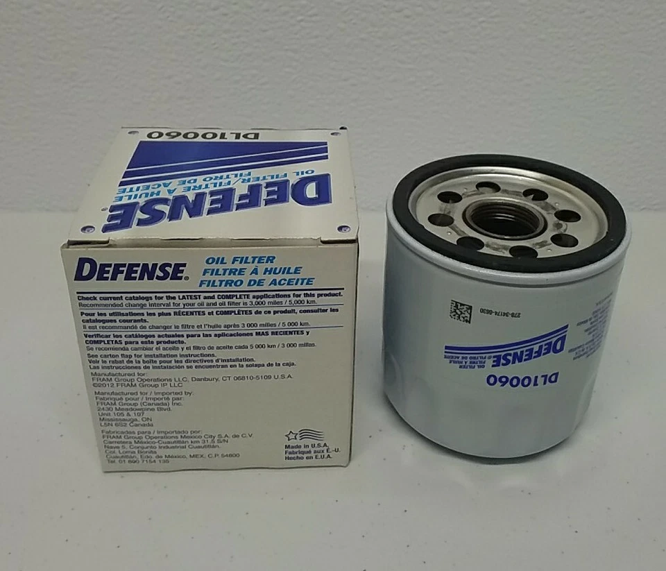 Filtro de aceite para motor automotriz DL10060 Defense hecho en EE. UU. DL10060 Foto 2 de 3