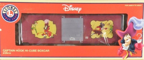LIONEL CAPTAIN HOOK (DISNEY PETER PAN VILLAIN) HI CUBE BOX CAR 6-25018! O GAUGE - 第 1/2 張圖片