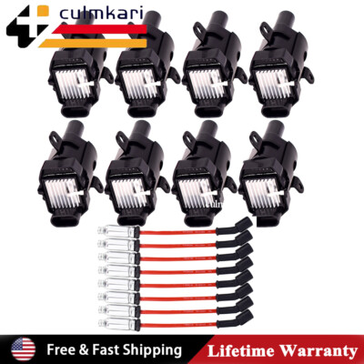 Round Ignition Coil Spark Plug Pack For Chevy Silverado GMC LS1 LS3 4.8 5.3 6.0L