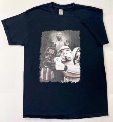 Star Wars Stormtrooper Vader Selfie Solo Carbonite T-Shirt M