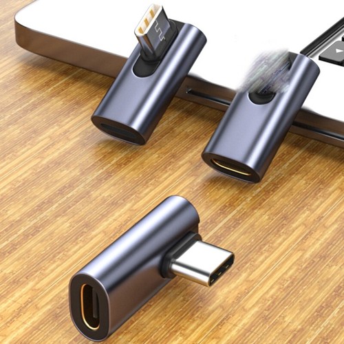 90 Degree Type-C Male to Female Extender Support USB-C 3.1 Charge Data Transfer - Zdjęcie 11 z 12