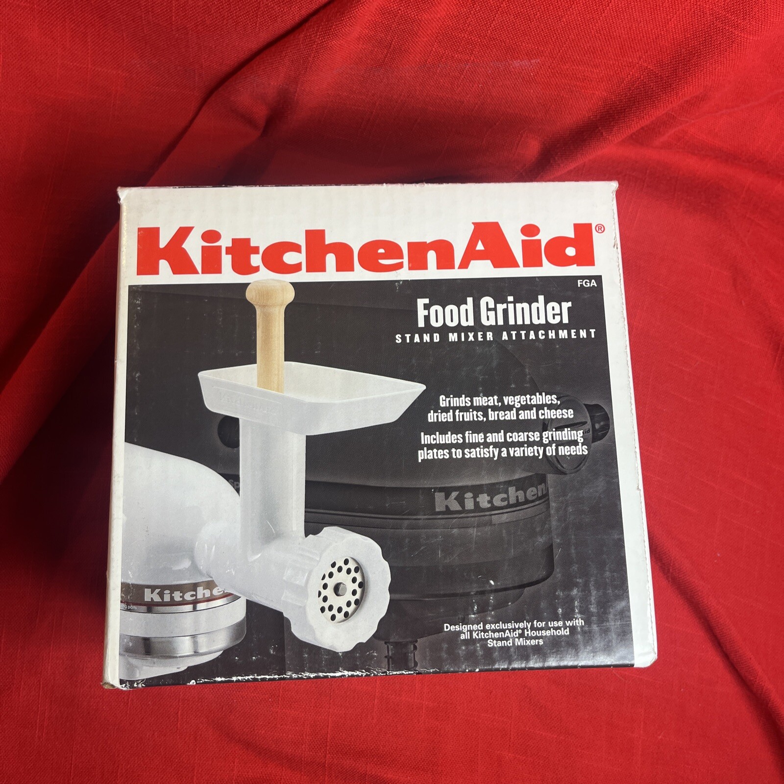 KitchenAid Stand Mixer Food Grinder Attachment New Old Stock with Box and Manual  -image