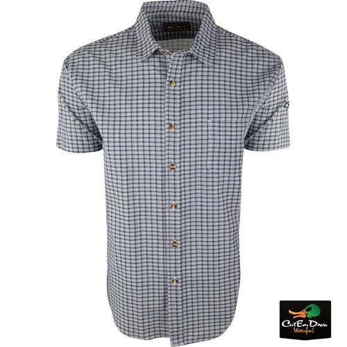 NEW DRAKE WATERFOWL SHORT SLEEVE NEVERTUCK SHIRT - PLAID - Picture 4 of 4