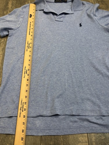 Polo Ralph Lauren Polo Shirt Mens Large Blue Short Sleeve Blue Pony Logo Preppy - Picture 5 of 7