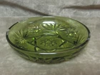 1960's Anchor Hocking Glass Avocado Green EAPC low bowl Hard to Find Color
