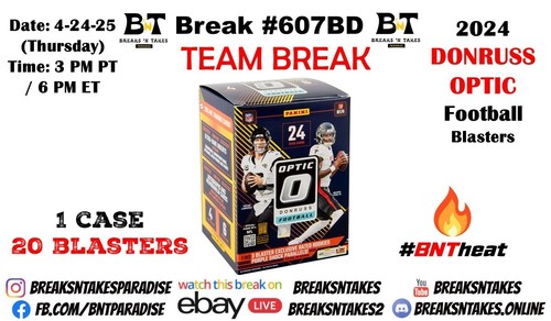 LAS VEGAS RAIDERS 2024 Panini Donruss Optic Blaster CASE 20 BOX Break #607BD