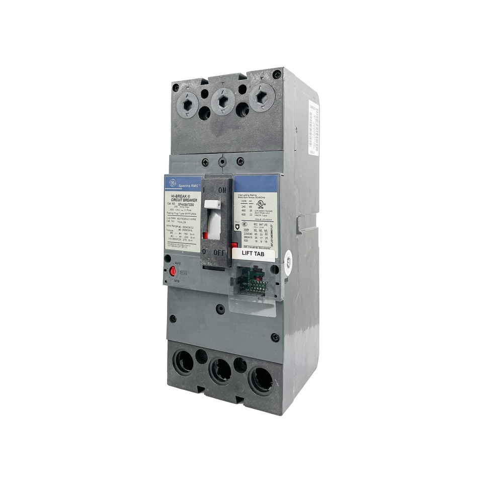 Disjoncteur Boîtier Moulé GE SFHA36AT0250 Neuf - 250A, 600V, 3 Phases - Pour Tableau électrique