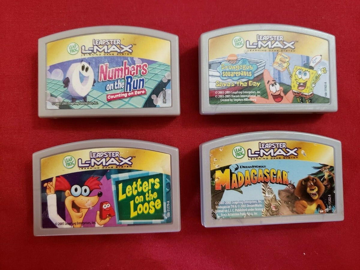 LeapFrog Leapster L-MAX Games Lot of 4, Madagascar, Numbers