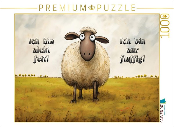 Calvendo Puzzle Fluffy Sheep | 1000 Pieces, Finished Size 25.2 × 18.9 In (64 × 4-image